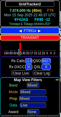 Grid Tracker information Panel