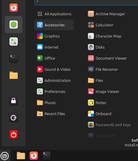 Linux Mint Menu