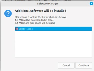 Linux Mint Sofware Manager additional software or dependencies
