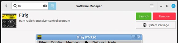Linux Mint Sofware Manager application installed