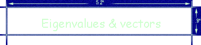 Eigenvalues & vectors