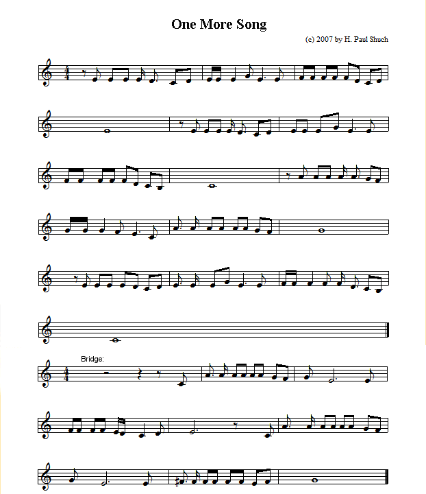 sheet music
