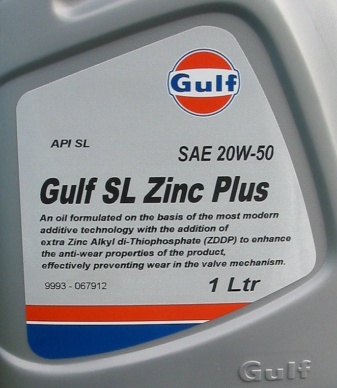Gulf SL Zinc Plus 20W-50 