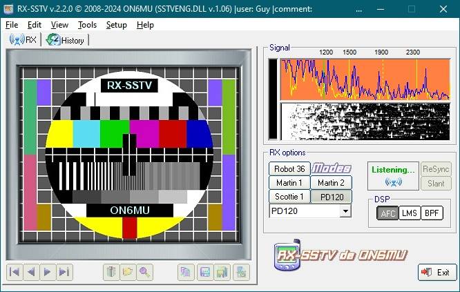 FREEWARE RXSSTV (ideal for RX ISS images etc.)