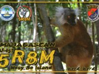 5R8M  -  CW - FM - SSB Year: 2014 Band: 10, 12, 15, 17, 20m Specifics: IOTA AF-057 Be (Nosy Be) island