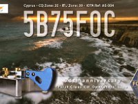 5B75FOC  - CW Year: 2013 Band: 10, 12m Specifics: IOTA AS-004 mainland Cyprus