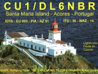 CU1/DL6NBR  - SSB Year: 2000 Band: 10m Specifics: IOTA EU-003 Santa Maria island