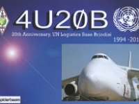 4U20B  - CW Year: 2014 Band: 15, 20m Specifics: United Nations Global Service Center, Brindisi