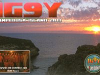 IG9Y  - CW - SSB Year: 2013 Band: 10, 15, 20, 40m Specifics: IOTA AF-019 Lampedusa island