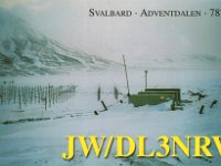 JW/DL3NRV  - CW Year: 2000, 2001 Band: 10, 12, 15, 17, 20, 30, 40m Specifics: IOTA EU-026 Spitsbergen island. SOUSY Svalbard Radar Station, Adventdalen