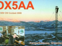 OX5AA  - CW Year: 2008 Band: 20m Specifics: IOTA NA-018 mainland Greenland