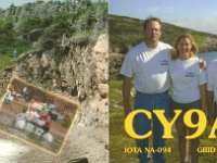 CY9A  - CW - SSB Year: 2003 Band: 17, 20, 30m Specifics: IOTA NA-094 Saint Paul island. Trinity Cove