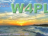 W4PL (F)  - SSB Year: 2006 Band: 20m Specifics: IOTA NA-112 Emerald island. North Carolina