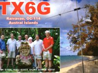 TX6G  - CW - SSB Year: 2014 Band: 10, 12, 15, 20m Specifics: IOTA OC-114 Raivavae island