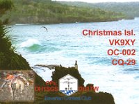 VK9XY  - CW - SSB Year: 2000 Band: 10, 15m Specifics: IOTA OC-002 Christmas island