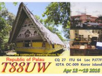 T88UW  - CW Year: 2016 Band: 20m Specifics: IOTA OC-009 Koror island