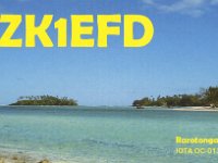 ZK1EFD  - CW Year: 2001 Band: 12, 15, 17, 20m Specifics: IOTA OC-013 Rarotonga island