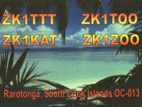 ZK1TTT  - CW Year: 2003 Band: 20m Specifics: IOTA OC-013 Rarotonga island