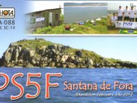 PS5F  - CW Year: 2012 Band: 10, 15m Specifics: IOTA SA-088 Santana de Fora island. Santa Catarina (SC)