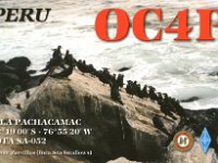 OC4P  - CW - SSB Year: 2005 Band: 10, 12, 15m Specifics: IOTA SA-052 Pachacamac island