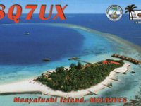 8Q7UX  - CW Year: 2014 Band: 10m Specifics: IOTA AS-013 Maayafushi island. North Central Province, Alif Alif (Northern Ari) Atoll