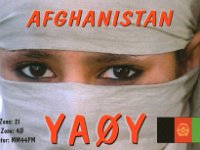 YA0Y  - CW Year: 2004 Band: 20m Specifics: Kabul, Camp Warehouse. Grid: MM44pm