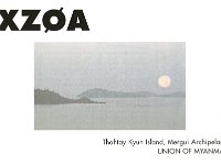 XZ0A  - SSB Year: 2000 Band: 10m Specifics: IOTA AS-144 Thahtay Kyun island