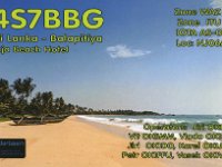 4S7BBG  - CW - SSB Year: 2016 Band: 15, 17m Specifics: IOTA AS-003 mainland Sri Lanka