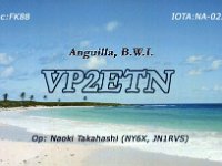 VP2ETN  - CW Year: 2008 Band: 20, 30m Specifics: IOTA NA-022 mainland Anguilla