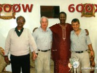 6O0X  - CW Year: 2004 Band: 12m Specifics: Hargeisa.  Operation approved for DXCC (counts as Somalia. For further details please see ARRL DX Bulletin ARLD032 of August 12th, 2004). Photo, from left to right: Minister of Post & Telecommunication, DJ6SI, H.E. President Dahir Rayale Kahin and DL1QW