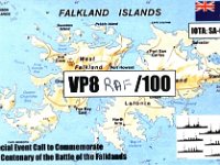 VP8RAF - VP8RAF/100  - CW - SSB Year: 2014, 2015 Band: 10m Specifics: IOTA SA-002 East Falkland island