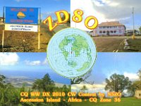 ZD8O  -  CW Year: 2010 Band: 10m Specifics: IOTA AF-003 mainland Ascension
