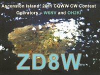ZD8W  -  CW Year: 2011, 2012 Band: 10m Specifics: IOTA AF-003 mainland Ascension