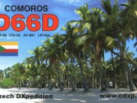 D66D  -  CW - SSB Year: 2016 Band: 12, 15, 17, 20m Specifics: IOTA AF-007 Grande Comore island