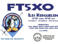 FT5XO  -  CW Year: 2005 Band: 12, 17, 30m Specifics: IOTA AF-048 Kerguelen island