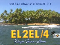 EL2EL/4  -  CW - SSB Year: 2018 Band: 17m Specifics: IOTA AF-111 Telengbe island