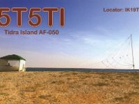 5T5TI  -  CW - SSB Year: 2016 Band: 17, 20m Specifics: IOTA AF-050 Tidra island