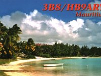 3B8/HB9ARY  -  SSB Year: 2013 Band: 10m Specifics: IOTA AF-049 mainland Mauritius