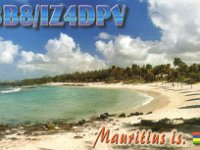 3B8/IZ4DPV (F)  -  SSB Year: 2002 Band: 10, 20m Specifics: IOTA AF-049 mainland Mauritius