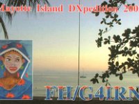 FH/G4IRN  -  CW Year: 2003 Band: 10, 12, 15, 17, 20m Specifics: IOTA AF-027 Grande Terre island