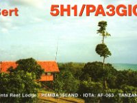 5H1/PA3GIO  -  SSB Year: 2000 Band: 10, 12, 15, 17m Specifics: IOTA AF-063 Pemba island