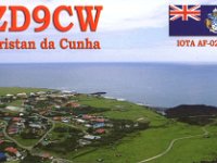 ZD9CW (F)  -  CW Year: 2018 Band: 15, 17, 20m Specifics: IOTA AF-029 Tristan da Cunha island