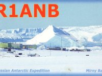 R1ANB  -  CW - SSB Year: 2003 Band: 20m Specifics: IOTA AN-016 mainland Antarctica. Mirny Station. Queen Mary Land. Part of the Antarctica territorial claim of Australia south of 60°S (Australian sector: 160°E-142°E, 136°E-44°38’E)