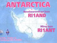 RI1AND  - CW - SSB Year: 2016, 2017 Band: 15, 17, 20m Specifics: IOTA AN-016 mainland Antarctica. Novolazarevskaya Station. Princess Astrid Coast, Queen Maud Land. Part of the Antarctica territorial claim of Norway south of 60°S (Norwegian sector: 44°38’E-20°W)
