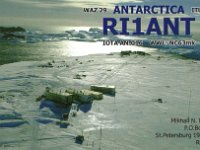 RI1ANT  -  CW - SSB Year: 2014 Band: 10, 12, 17, 20m Specifics: IOTA AN-016 mainland Antarctica. Mirny Station. Queen Mary Land. Part of the Antarctica territorial claim of Australia south of 60°S (Australian sector: 160°E-142°E, 136°E-44°38’E)