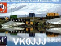 VK0JJJ  -  SSB Year: 2013 Band: 10m Specifics: IOTA AN-016 mainland Antarctica. Mawson Station. Mac. Robertson Land. Part of the Antarctica territorial claim of Australia south of 60°S (Australian sector: 160°E-142°E, 136°E-44°38’E)