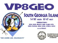 VP8GEO  -  CW  Year: 2002 Band: 10, 12, 30m Specifics: IOTA AN-007 South Georgia island