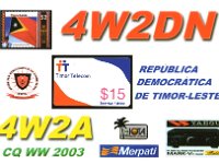 4W2DN  - SSB Year: 2003 Band: 17m Specifics: IOTA OC-148 Timor island