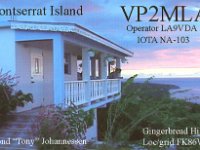 VP2MLA  - CW - SSB Year: 2004 Band: 12, 17m Specifics: IOTA NA-103 mainland Montserrat
