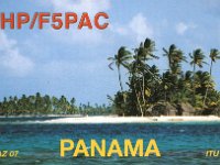 HP2/F5PAC | HP7/F5PAC | HP8/F5PAC (F)  - SSB Year: 2001 Band: 10m Specifics: IOTA NA-202 Grande island | IOTA NA-170 El Porvenir island | El Farallon del Chiru (mainland Panama)